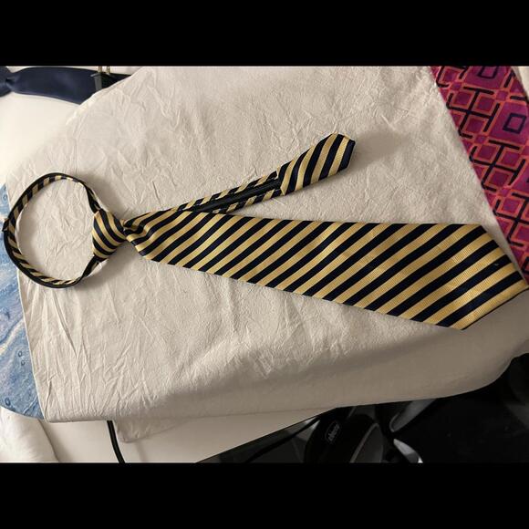 IZOD Striped Neck Tie - Yellow & Navy Boys - Picture 1 of 7
